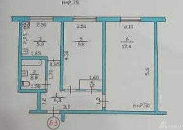 Продажа квартир: 2 комнаты, 44 м², 104 серия, 1 этаж, Евроремонт