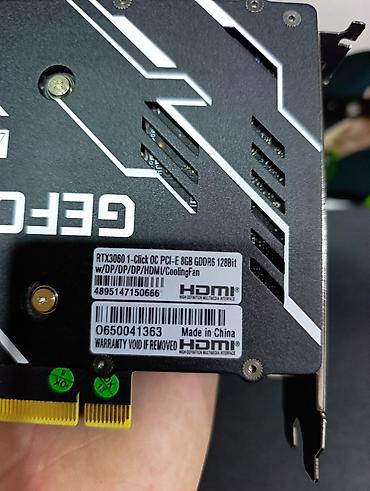 Videokartlar: ☑️RTX 3060 8GB GDDR6 🎮📦 Ideal vəziyyətdə videoqart satılır! 💻✨ Heç -da lalafo.az — 12 Videokartlar: ☑️RTX 3060 8GB GDDR6 🎮📦 Ideal vəziyyətdə videoqart satılır! 💻✨ Heç — 12