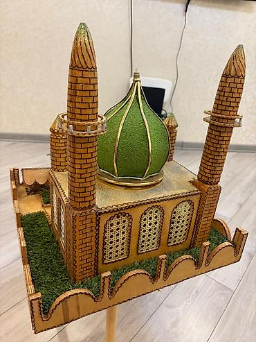 Другое: Taxtadan yonulmuş əl işi Məscid maketi. İdealdır. Ölçüləri 50×47 — 4