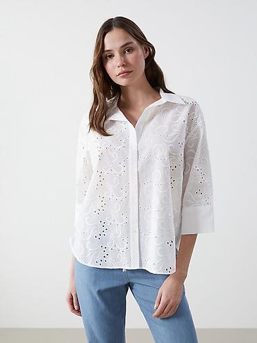 ls waikiki: Блузка, Классическая модель, Хлопок, Укороченная модель — 1