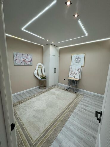 бишкек курулуш продажа квартир: 2 комнаты, 52 м², Элитка, 2 этаж, Дизайнерский ремонт