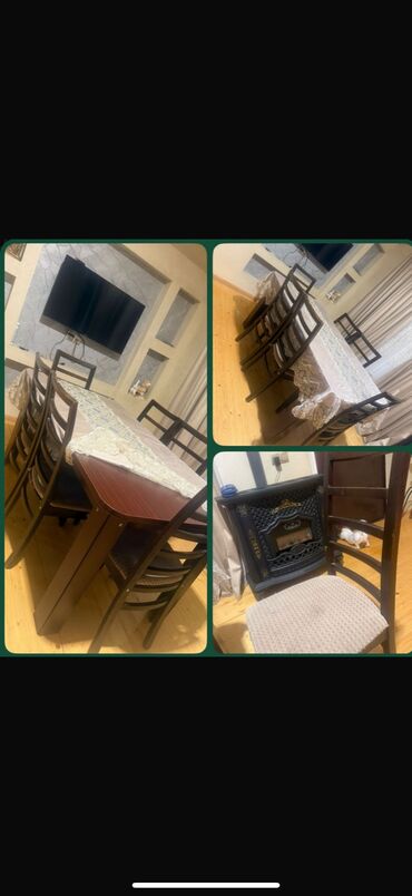 Qida məhsulları: Qonaq otağı üçün, İşlənmiş, 6 stul