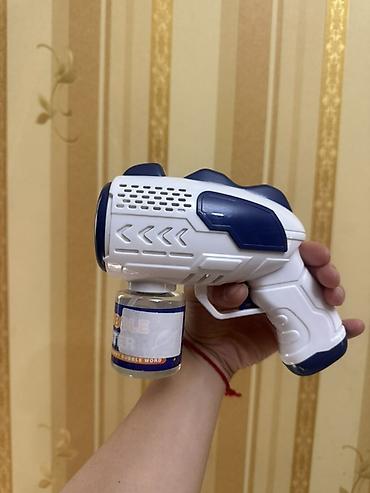 uşaqlar ucun oyuncaqlar: Uşaq üçün köpük tapançası – avtomatik - Rəng: ağ-göy - Ergonomik — 1