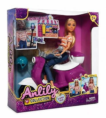 Оюнчуктар: Кукла Anlily Collection “Riding Trip” со скутером - Игровой набор — 1