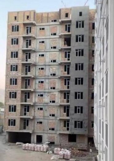 южные микрорайоны: 2 бөлмө, 58 кв. м, Элитка, 9 кабат, ПСО (өзү оңдоп түзөтүп бүтүү үчүн)