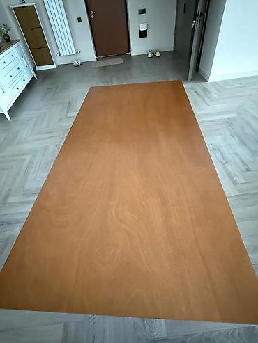 metbex mebli: Modern taxta yemək/iş masası - Material: tam taxta (isti qəhvəyi — 3
