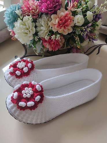 Домашние тапочки: Домашние тапочки, 38.5, Новый, цвет - Белый, Самовывоз — 9