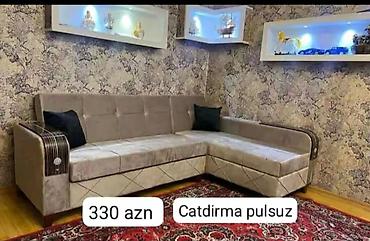 saloglu mebel: Künc divanı – L formalı, yumşaq və rahat oturuşlu. Neytral bej-krem — 1