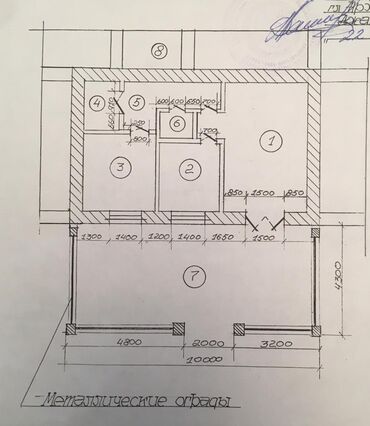 продажа однокомнатных квартир аламедин 1 бишкек: 2 бөлмө, 44 кв. м, Жеке план, 1 кабат