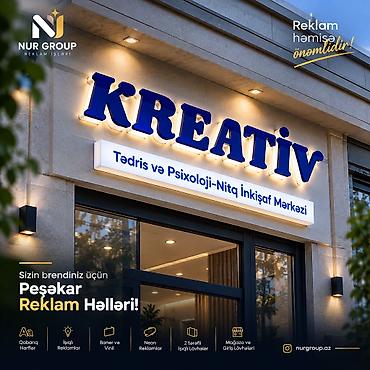 reklam meneceri: NUR GROUP – Biz reklam işi görürük Xidmətlər: - 3D qabarıq hərflər və — 2