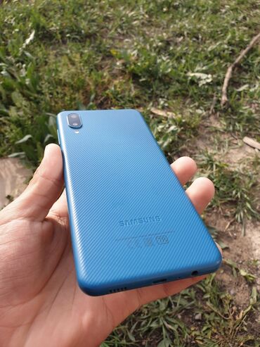 Samsung: Samsung A02, Б/у, 32 ГБ, цвет - Голубой, 2 SIM