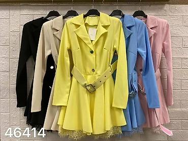 Haljine: Elegantna mini haljina sa sakoi‑kragnom i pojasom - Kroj: struk — 7
