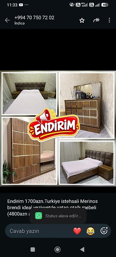 Endirim 1700azn.Turkiye istehsali Merinos brendi ideal veziyyetde