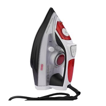 Утюги: №: 16502 Məhsulun adı: Ütü DSP KD-1067 keramika 2200 W ağ-qara-qırmızı — 2