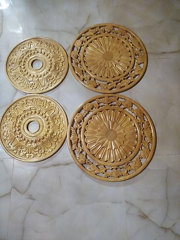 taxta tavan: Dekorativ tavan rozeti dəstləri - Material: ağacdan hazırlanmış — 1