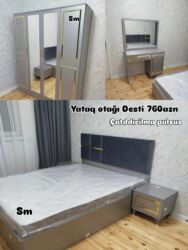 Yataq otağı dəstləri: 2 təknəfərlik çarpayı, Dolab, Komod, Termo, Azərbaycan, Yeni — 2
