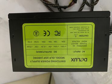 блок питания dell: Азыктандыруу блогу, Колдонулган, Delux, 480 Вт, 480 Вт