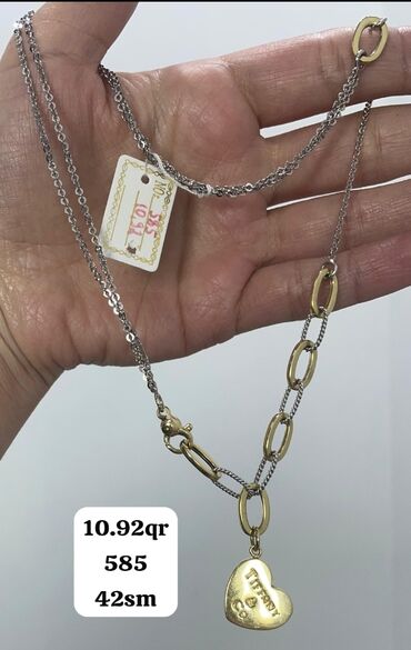 oksana butik instagram: Boyunbağı, Tiffany, Ağ qızıl, 585 Əyar, 1092 Qramm, Ünvandan götürmə