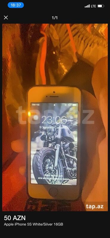 iphone чехол защита: IPhone 5s, 16 ГБ, White Titanium, Отпечаток пальца, С документами