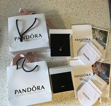 В комплекте: Колье, Кольцо, Pandora, Серебро, 925 проба, 480 г