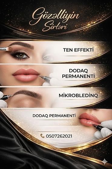Permanent makiyajı: Gözəlliyin Sirləri – peşəkar daimi makiyaj və qaş xidməti Təklif — 1
