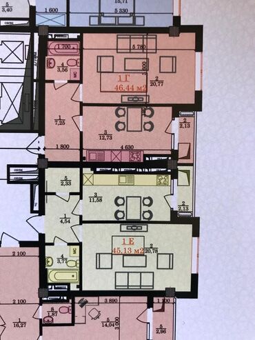 ск: 1 комната, 43 м², Элитка, 3 этаж, Без ремонта