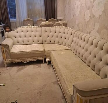 сколько стоит диван: Klassik üslubda künc divan dəsti - Forma: L-şəkilli künc divan -