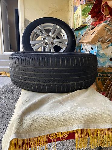 Шины и диски: Hyundai orijinal yüngül lehimli disk + təkər komplekti (4 ədəd) - — 4