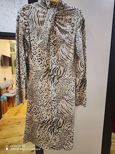 Qadın paltarı – leopard/zebra animal print - Model: Dizə qədər