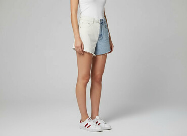 szorty jeansowe damskie szerokie: Denim, Szorty damskie, rozmiar XS