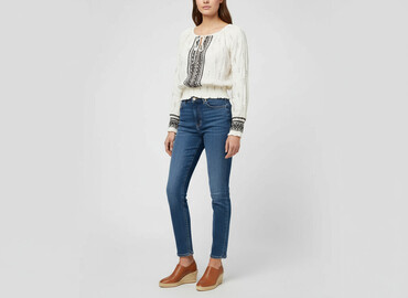t shirty hm basic: H&M, Bluzka damska, rozmiar S