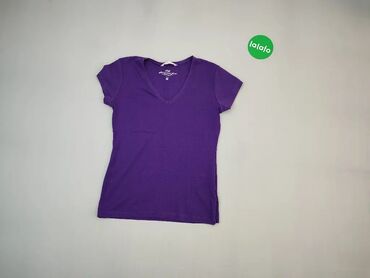 Koszulki: Koszulka S (EU 36), wzór - Jednolity kolor, kolor - Purpurowy