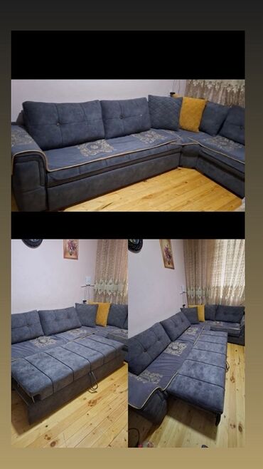 QAZ: Künc divan, Açılan, Vеlur parça