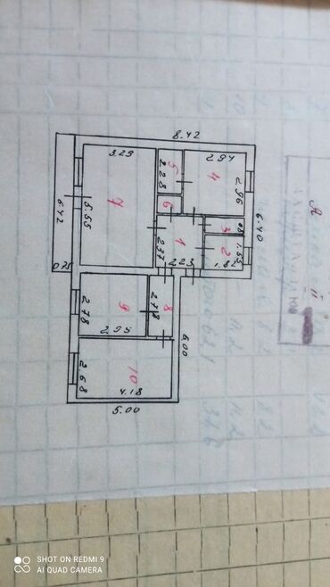 квартира ноокат: 3 комнаты, 70 м², 2 этаж