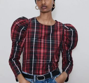 elegantní crop top: XS (EU 34), Polyester, Plaid, color - Multicolored