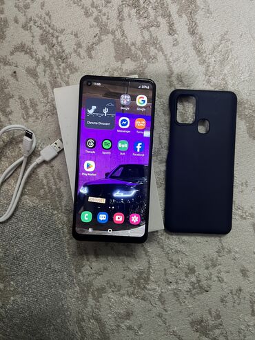 Samsung: Samsung Galaxy A21S, 64 GB, rəng - Qara, Barmaq izi — 10