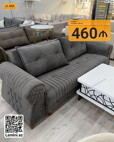 Məhsul: Divan Kod: 12556 Ölçü: 230 sm Rəng: tünd boz (teksturalı