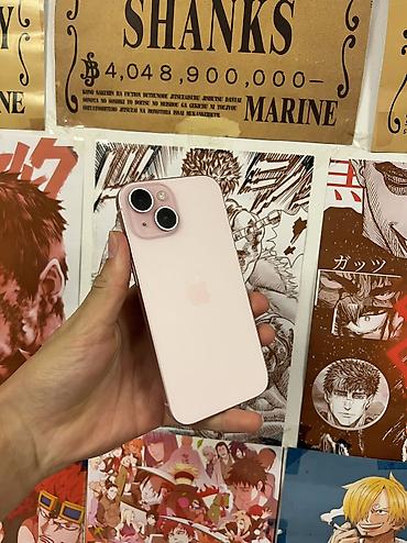 IPhone 15, Б/у, 128 ГБ, Розовый, 81 %