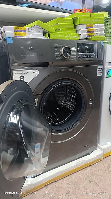 Кир жуучу машиналар: Кир жуучу автомат машина, Жаңы, TCL, 8 кг чейин, Фронталдык, Дүңүнөн — 6