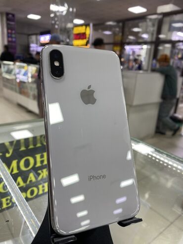 купить айфон 7 бу: IPhone Xs, Б/у, 256 ГБ, Серебристый, Защитное стекло, Чехол, 85 %