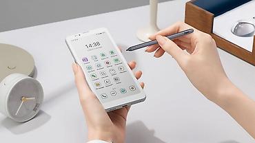 samsung note 10 ekran: Elektron mürəkkəb ekranlı 5G smartfon - E-ink ön ekran: göz dostu oxu — 4