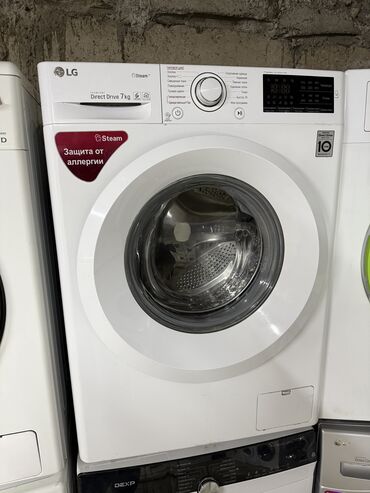 Стиральные машины: Стиральная машина LG, Б/у, Автомат, До 9 кг, Узкая — 14