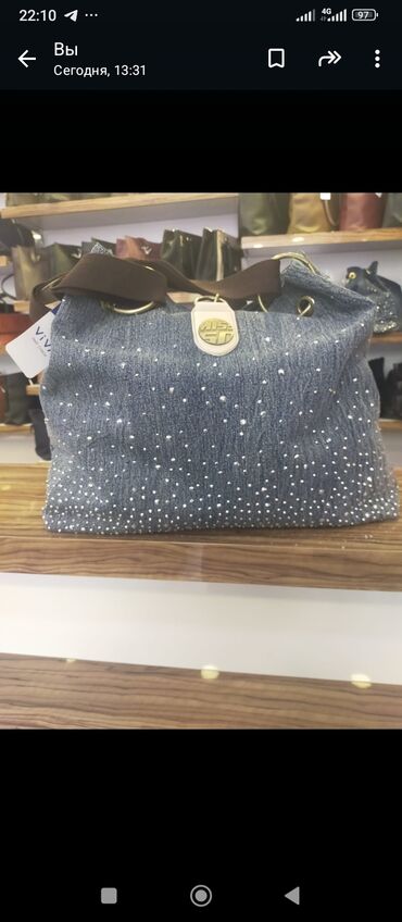 шоппер сумка: Для любителей больших сумок- шопперов со стразами абсолютно новая
