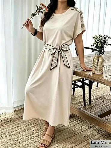 mk baletanke: Ženska midi haljina sa pojasom – Emi Moda, Made in Italy - Kroj: midi — 2