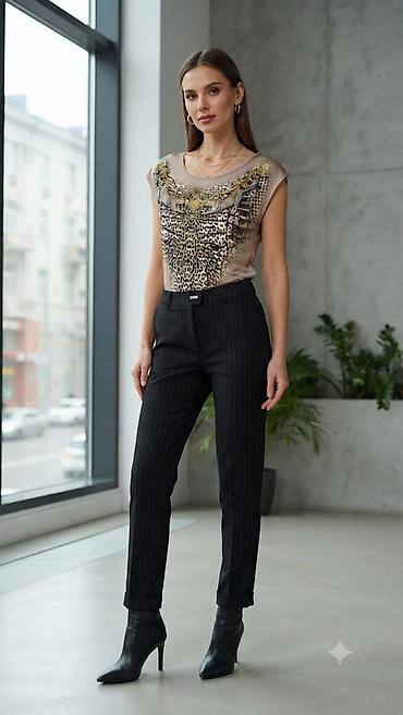 kastum şalvar modelleri: Qadın şalvar kolleksiyası - Model 1: Mavi “mom fit” cins şalvar — 4