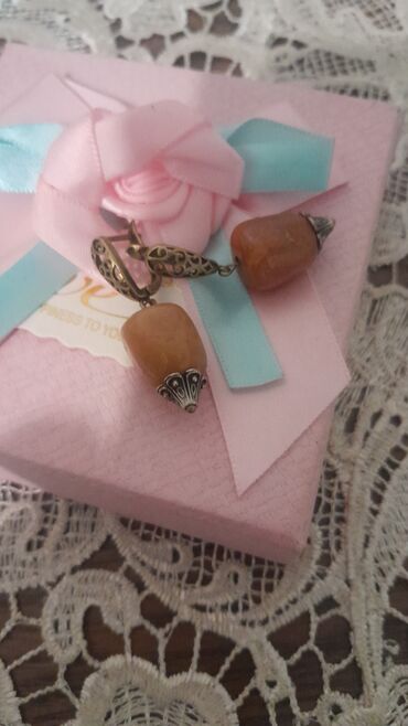 Bijuteriya dəstləri: Əl işi bəzək dəsti – təbii daşlardan qolbaqlar və sırğalar - Model 1 — 6