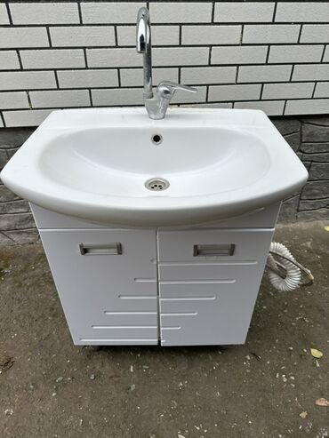 шкафы для ванн: Тумба для ванны, С раковиной, Другой материал, цвет - Белый