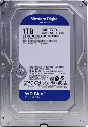 1тб жесткий диск: Накопитель, Новый, Western Digital (WD), HDD, 1 ТБ, Для ПК
