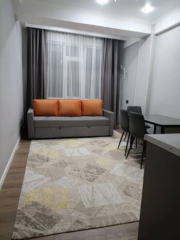 арзан квартира ош базар: 1 бөлмө, 42 кв. м, Жеке план, 9 кабат, Евроремонт