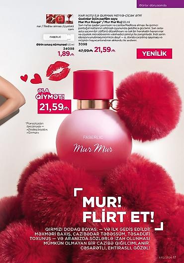 iran qizili probu: Faberlic Mur Mur Rouge / Mur Mur Ruj qadınlar üçün parfüm suyu, 50 ml — 1